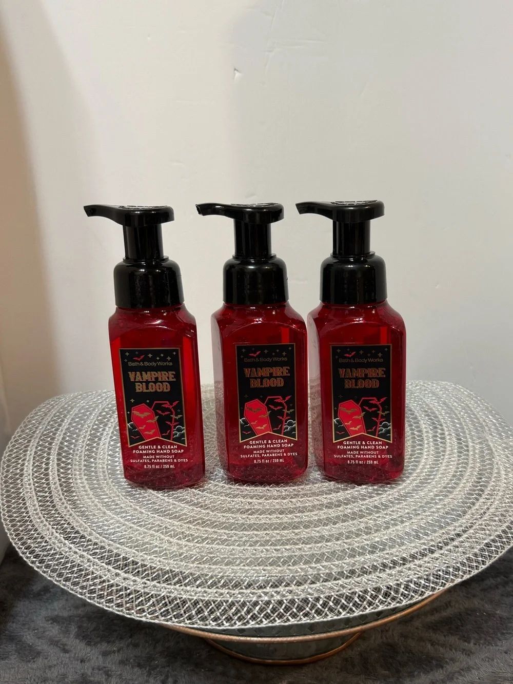 BBW Vampire Blood Foaming Hand Soap Set of 3 NWT